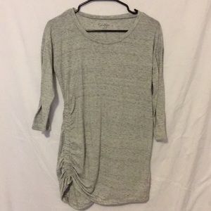 Gray maternity top
